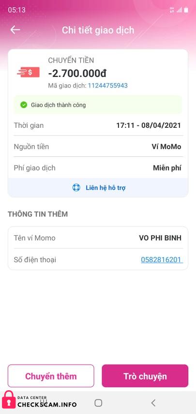 Αποδεικτικά στοιχεία κατά Vo Phi Binh
