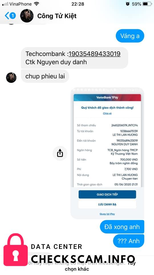 Αποδεικτικά στοιχεία κατά Nguyen Duy Danh