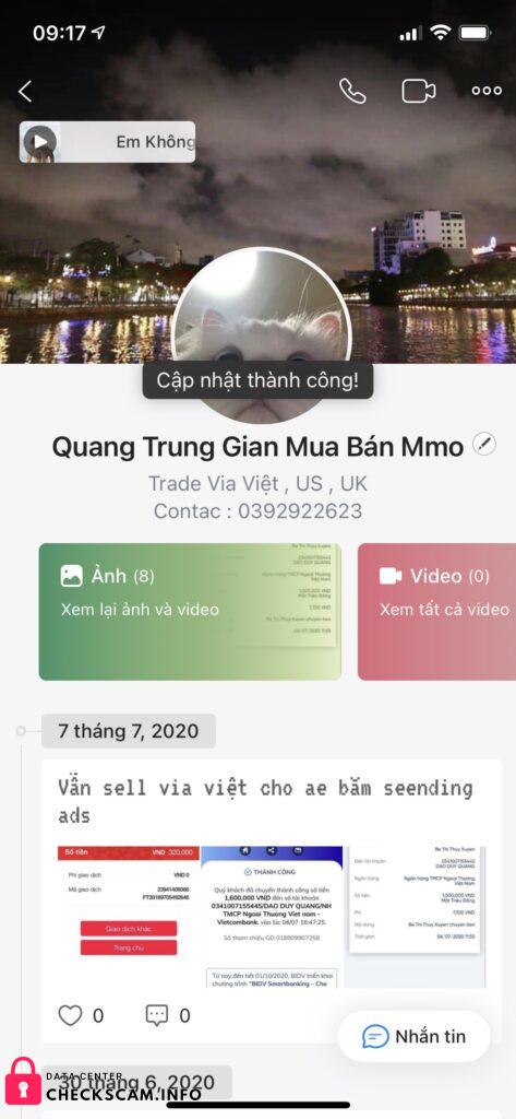 Αποδεικτικά στοιχεία κατά Dao Duy Quang