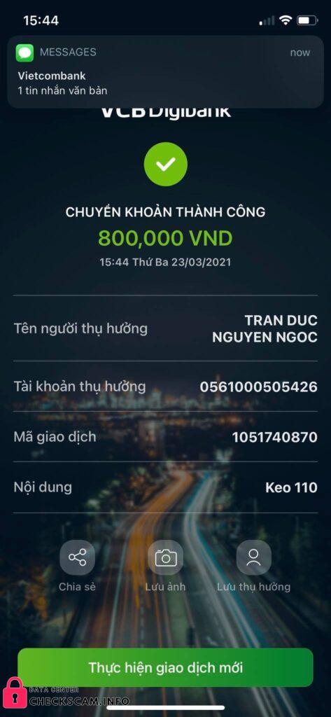 Αποδεικτικά στοιχεία κατά Tran Duc Nguyen Ngoc