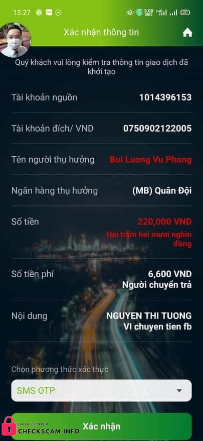 Αποδεικτικά στοιχεία κατά Bui Luong Vu Phong