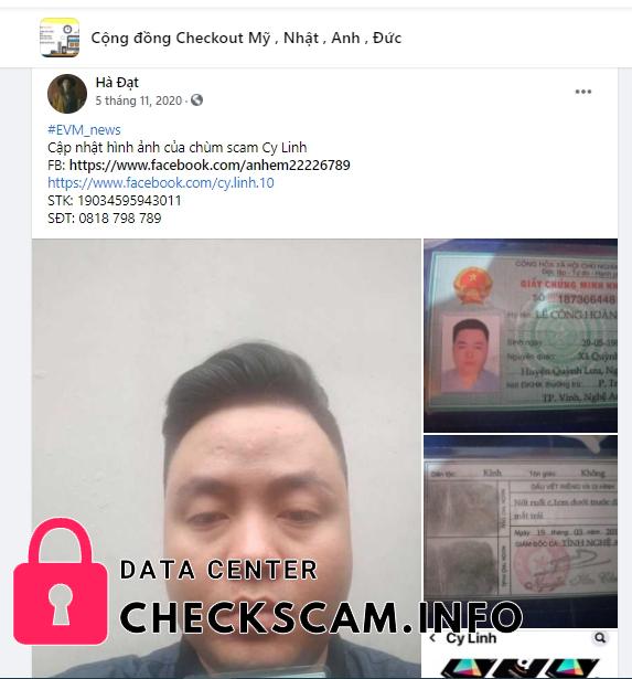 対する証拠 Lê Công Hoàng Đăng