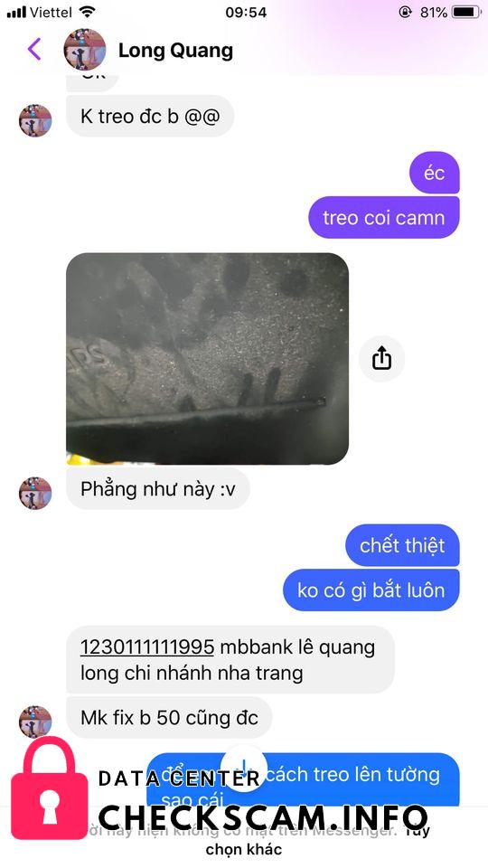 Evidencia contra Le Quang Long