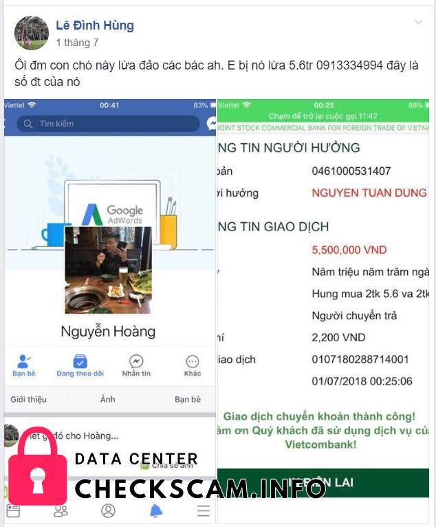 หลักฐานที่เป็นโทษต่อ Nguyen Tuan Dung