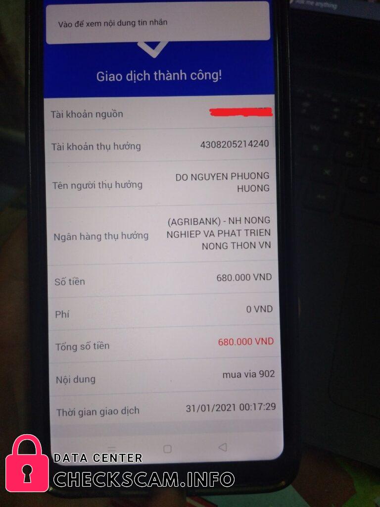 หลักฐานที่เป็นโทษต่อ Do Nguyen Phuong Huong