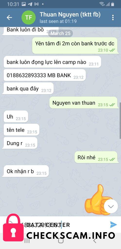 หลักฐานที่เป็นโทษต่อ Nguyen Van Thuan