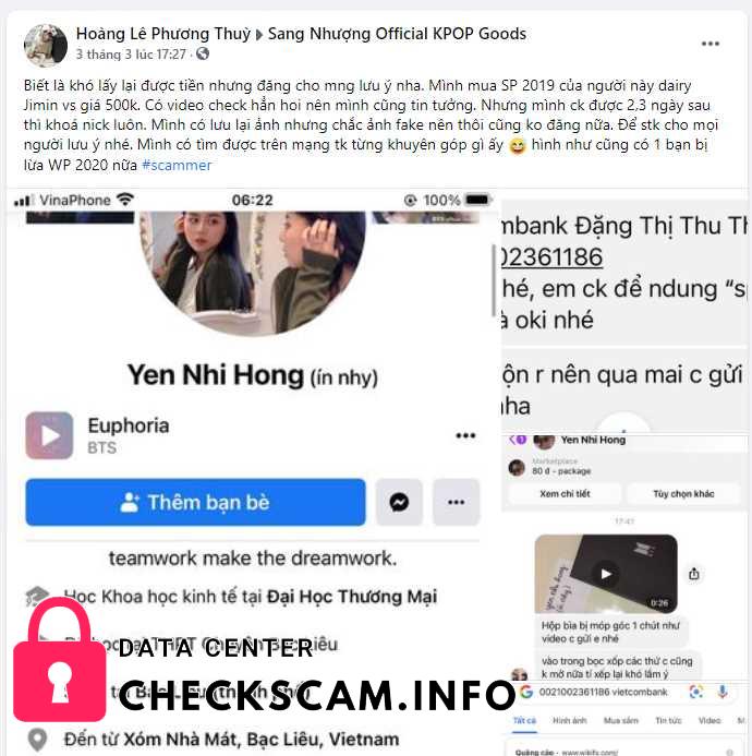 Evidencia contra Đặng Thị Thu Thùy