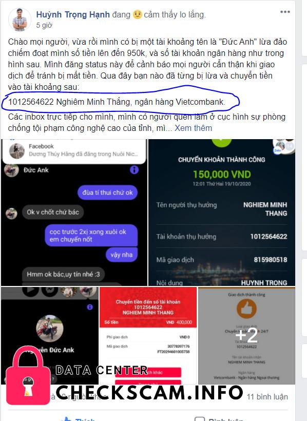 Evidencia contra Nghiêm Minh Thắng