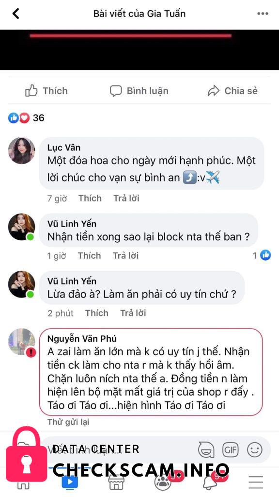 Evidencia contra Nguyễn Anh Tuấn