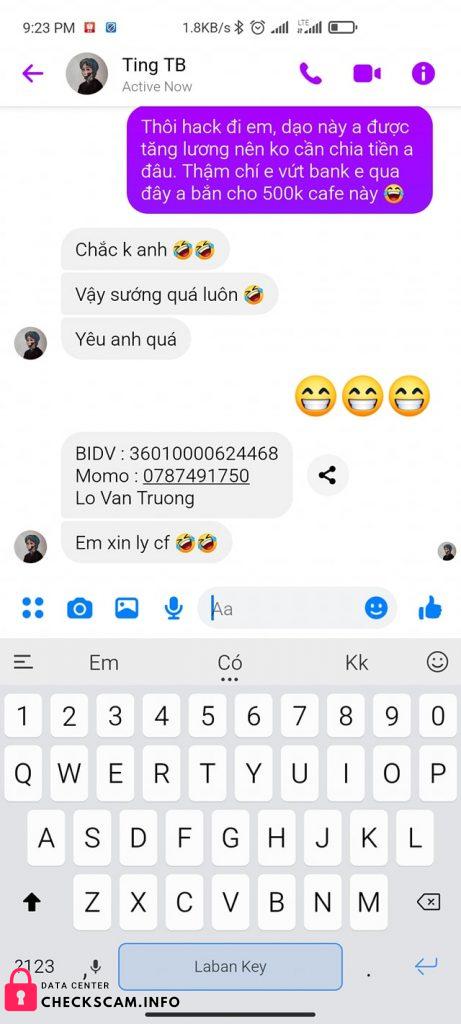 Evidencia contra Lo Van Truong