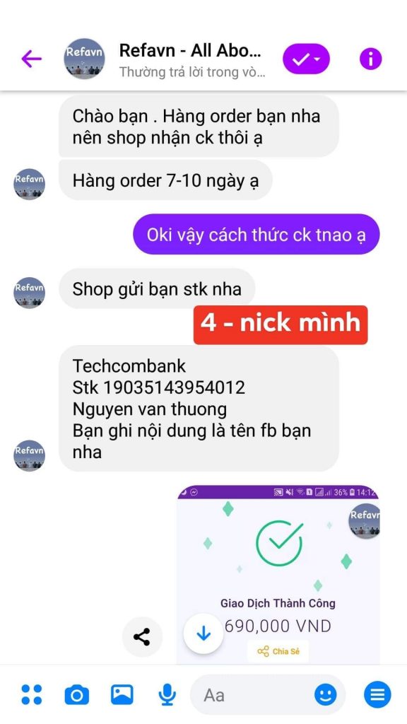 Evidencia contra Nguyen Van Thuong