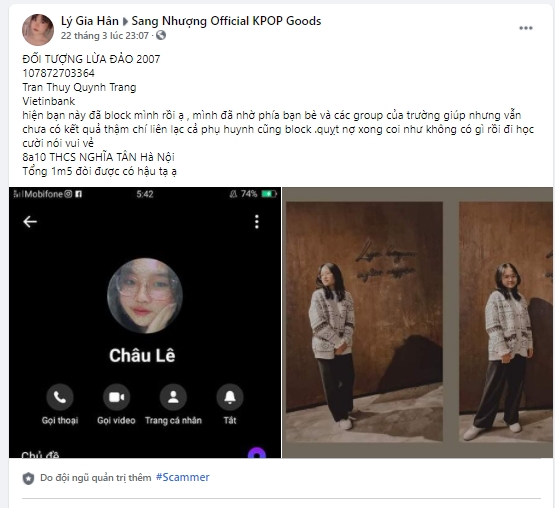Evidencia contra Tran Thuy Quynh Trang