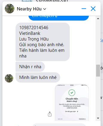 Evidencia contra Lưu Trọng Hữu
