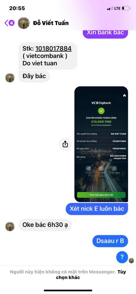 Evidencia contra Do Viet Tuan