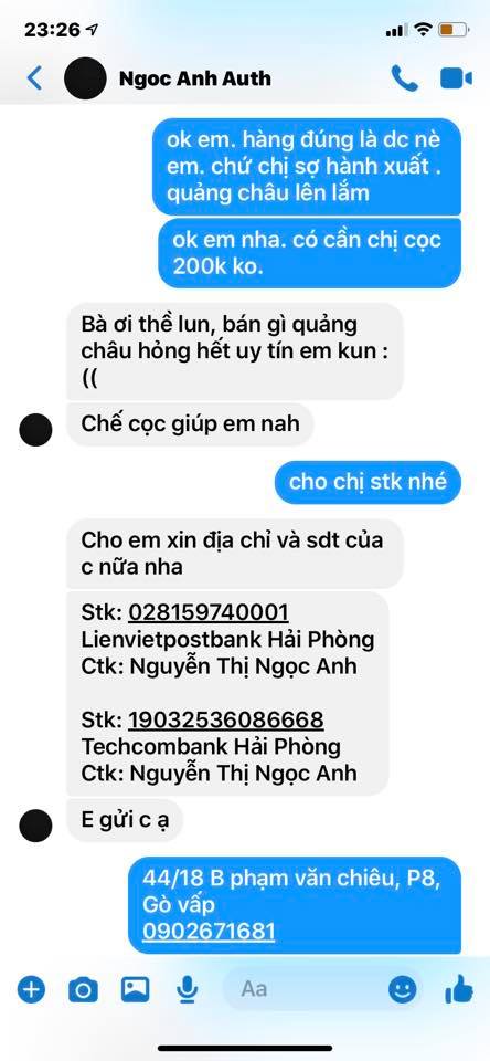 หลักฐานที่เป็นโทษต่อ Nguyen Thi Ngoc Anh