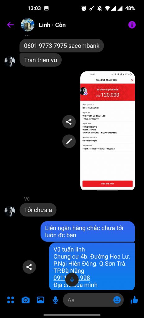 หลักฐานที่เป็นโทษต่อ Tran Trien vu