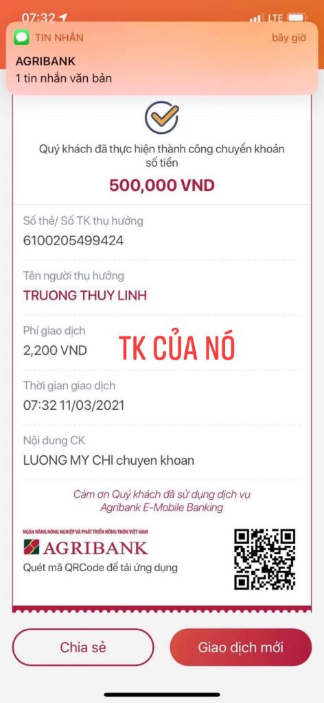 หลักฐานที่เป็นโทษต่อ Truong Thuy Linh