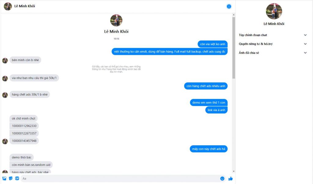 Evidencia contra Le Minh Khoi