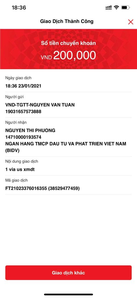 หลักฐานที่เป็นโทษต่อ Nguyễn Thị phương