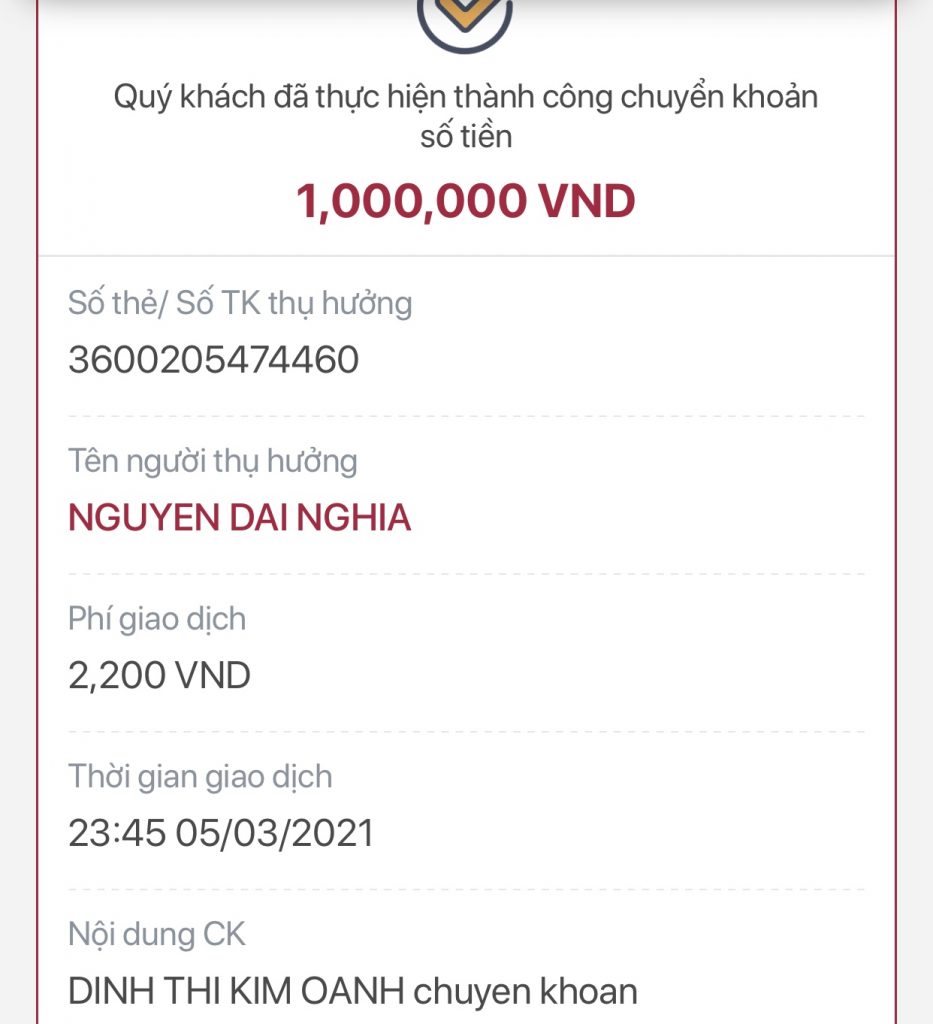 หลักฐานที่เป็นโทษต่อ Nguyen Dai Nghia