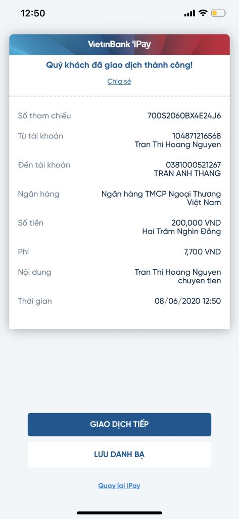 対する証拠 Tran Anh Thang