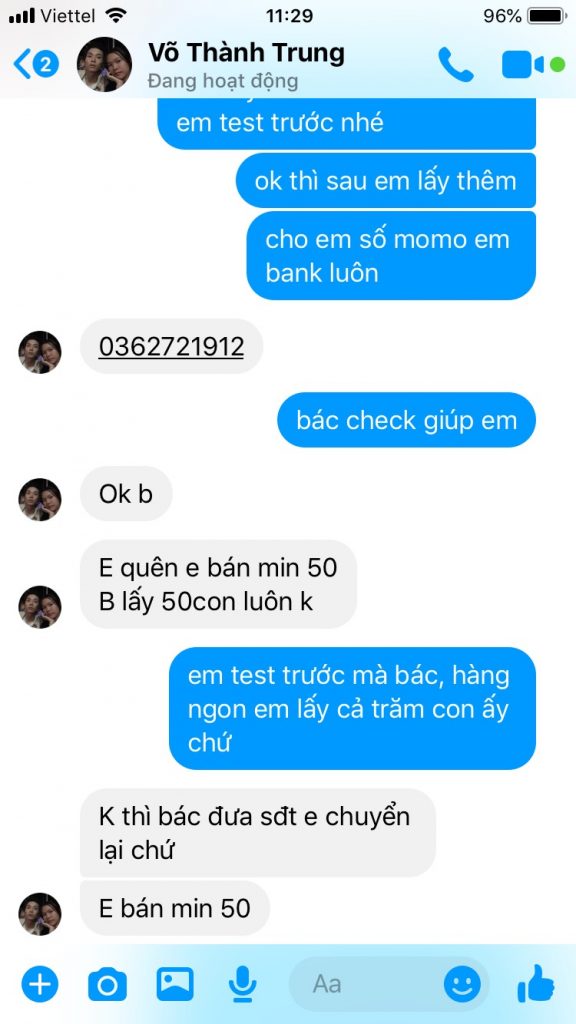 Evidencia contra Võ Thành Trung