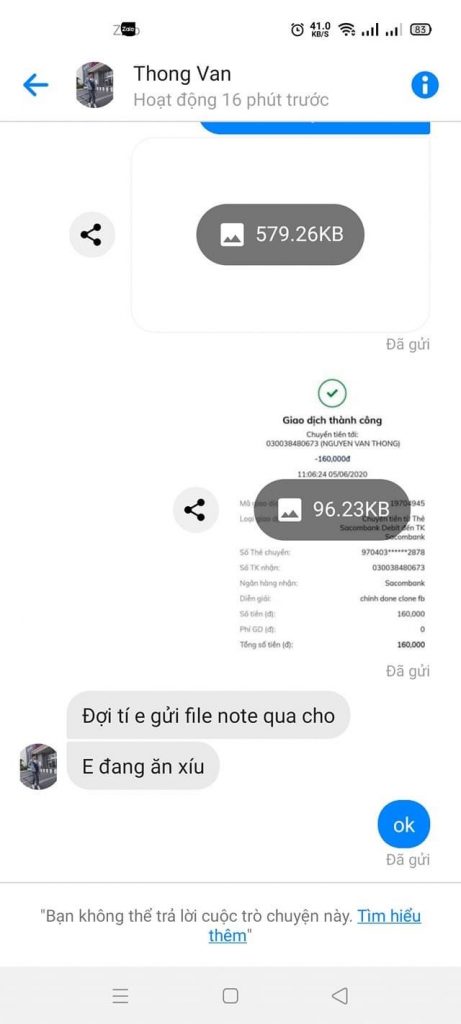 Evidencia contra Nguyen Van Thong