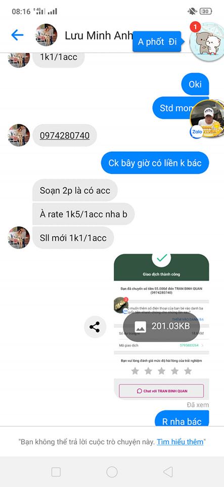 Evidencia contra Tran Binh Quan