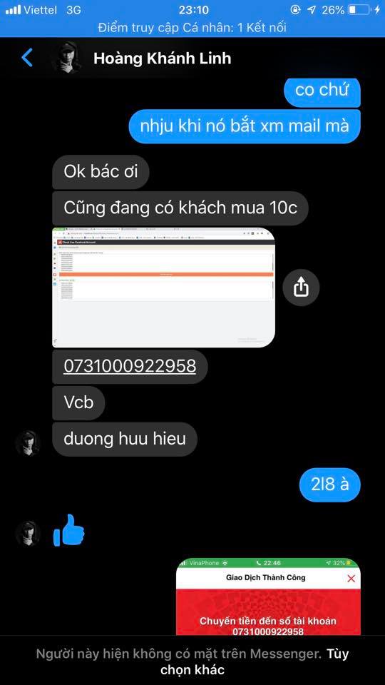 Evidencia contra Duong Huu hieu