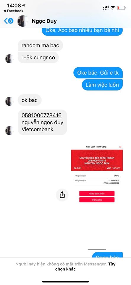 Evidencia contra Nguyễn Ngọc Duy