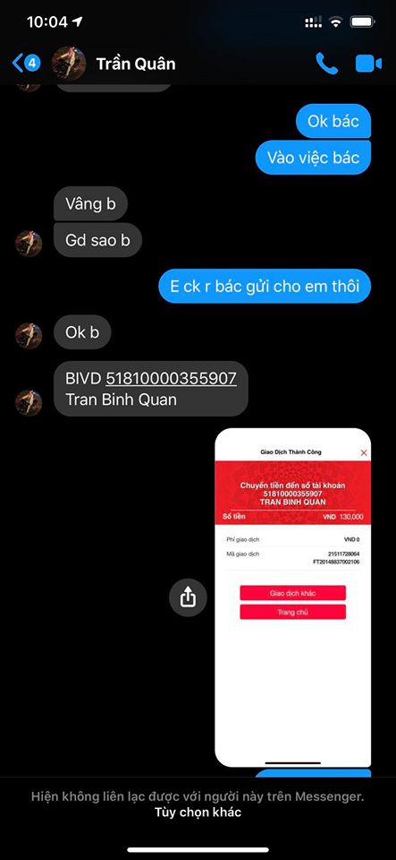 Evidencia contra Tran Binh Quan