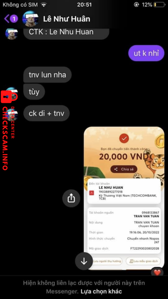 Evidencia contra Lê Như Huân