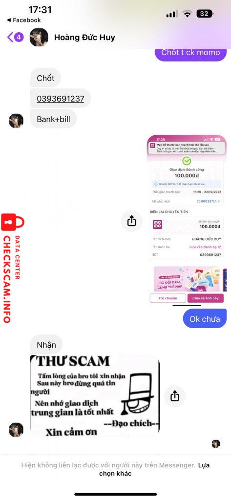 Evidencia contra Hoàng Đức Duy