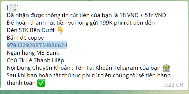 Evidencia contra Lê Thanh Hiệp