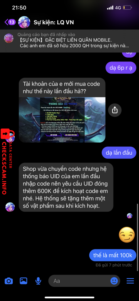 Evidencia contra Cao Thị Thanh Loan