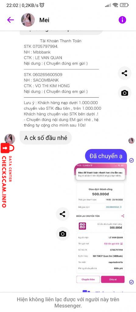 Evidencia contra Lê Văn Quấn