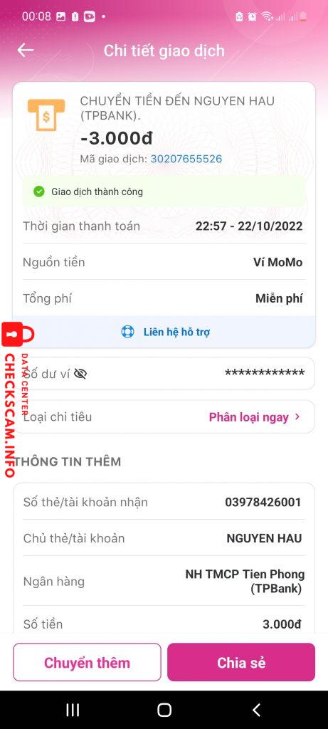 Evidencia contra NGUYEN HAU