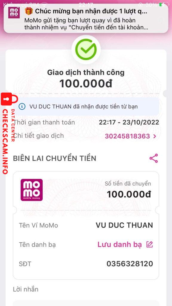 Evidencia contra Vũ Thanh