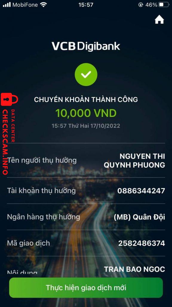 Evidencia contra NGUYEN THI QUYNH PHUONG