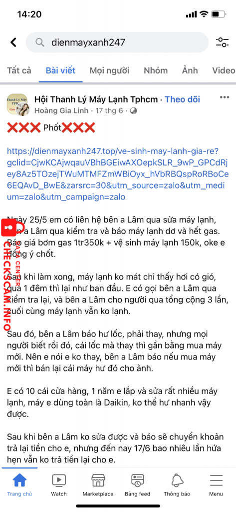 Evidencia contra Lâm dienmayxanh247