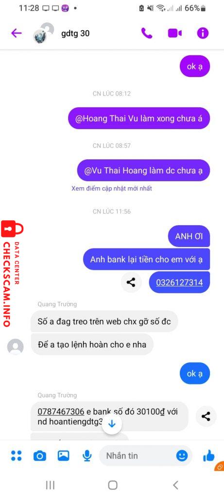Evidencia contra Trương Quang Trường