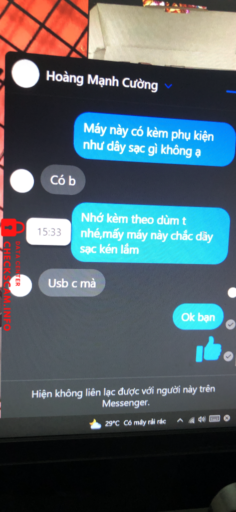 Evidencia contra Hoàng mạnh cường