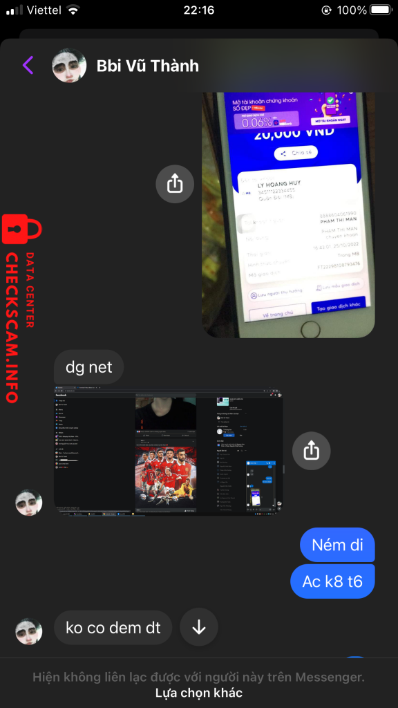 Evidencia contra Ly Hoang Huy