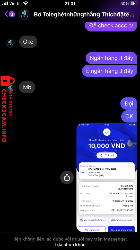 Evidencia contra Nguyen Thi Yen Nhi