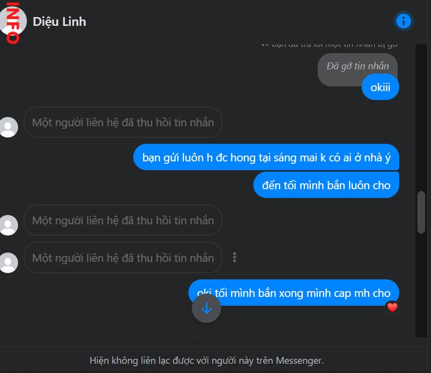 Evidencia contra Hà Diệu Linh
