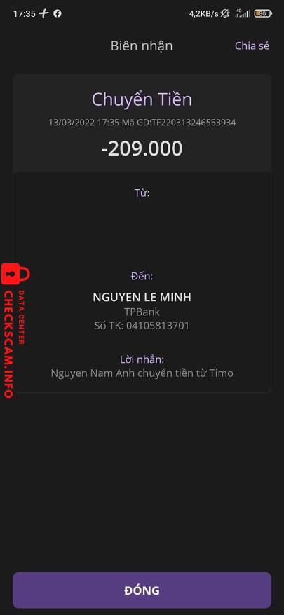 Evidencia contra Nguyen Le Minh