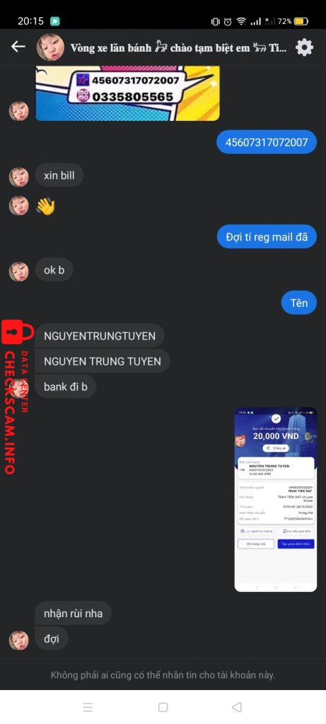 Evidencia contra NGUYEN TRUNG TUYEN