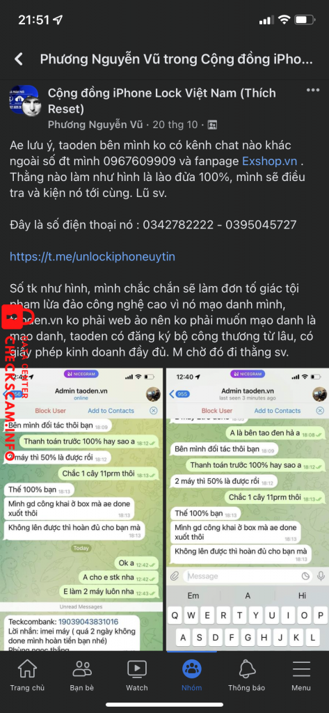 Evidencia contra Phùng Ngọc Thắng