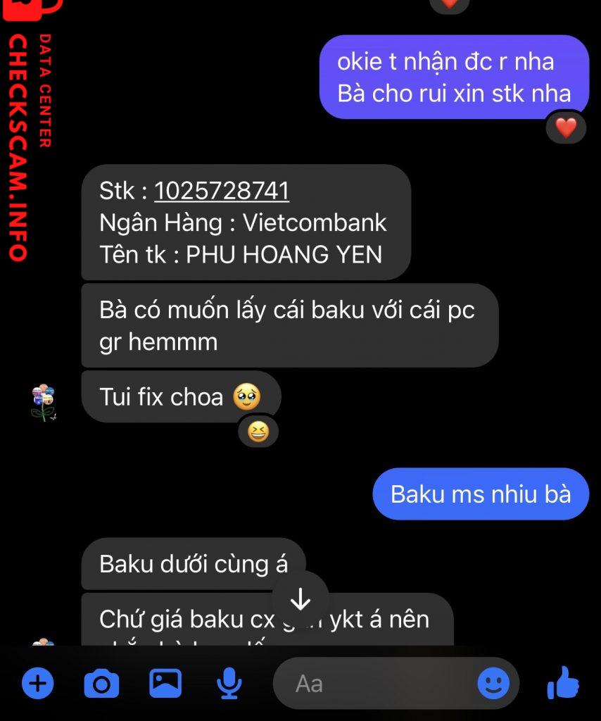 Evidencia contra PHU HOANG YEN