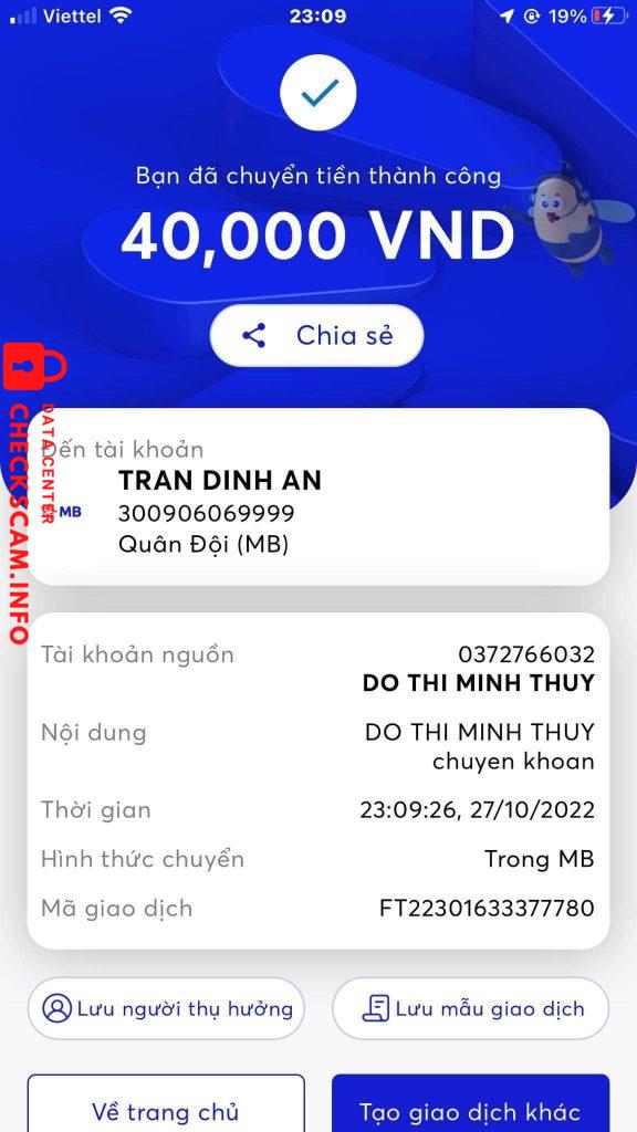 Evidencia contra TRAN BINH AN